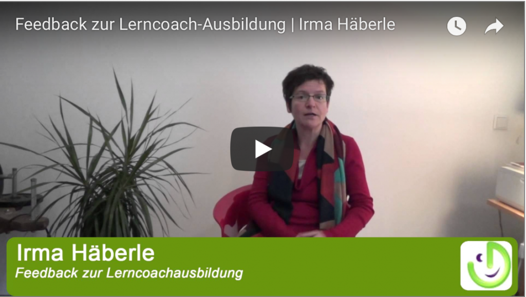 Lerncoach Ausbildung, Feedback, Regensburg, Irma Häberle