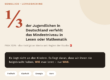 1/3 der Jugendlichen in Deutschland verfehlt das Mindestnivea in Lesen oder Mathematik